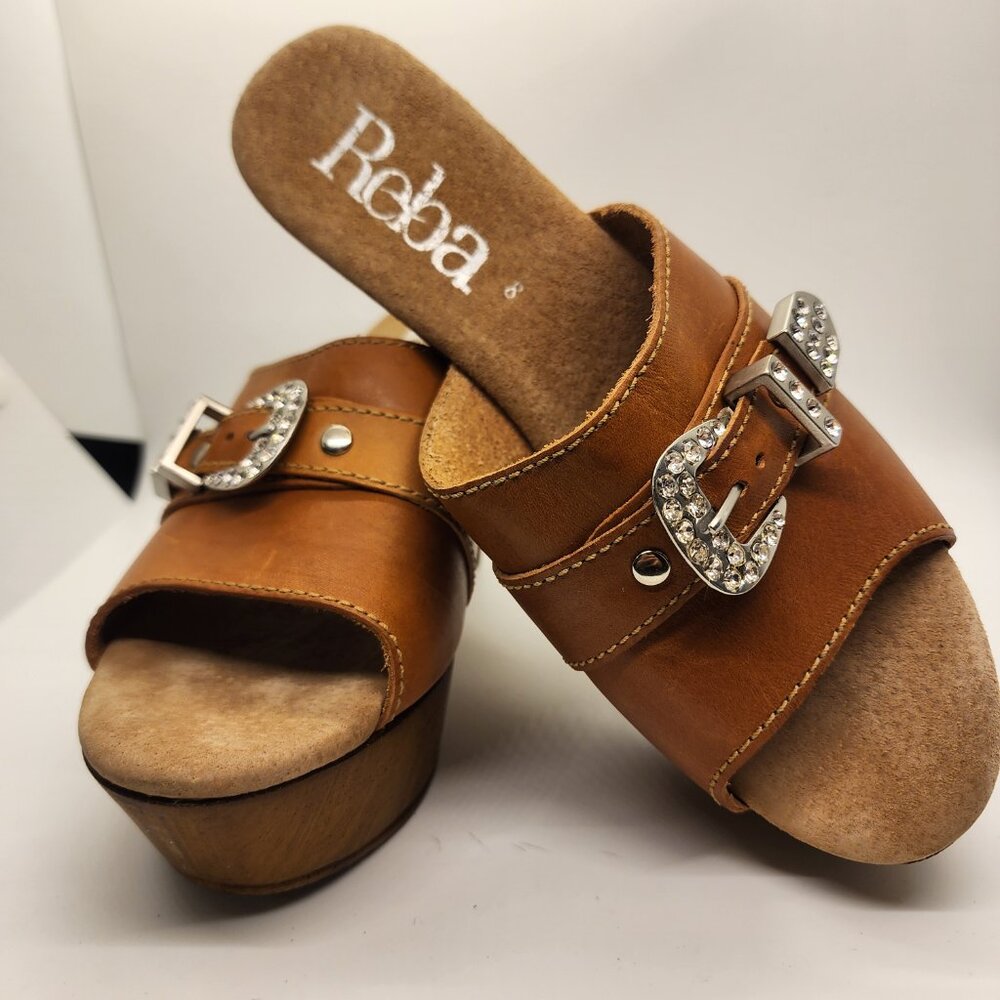 Rhinestone Reba Wedge Sandles - Picture 2 of 7